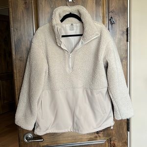 Beige Sherpa Pullover